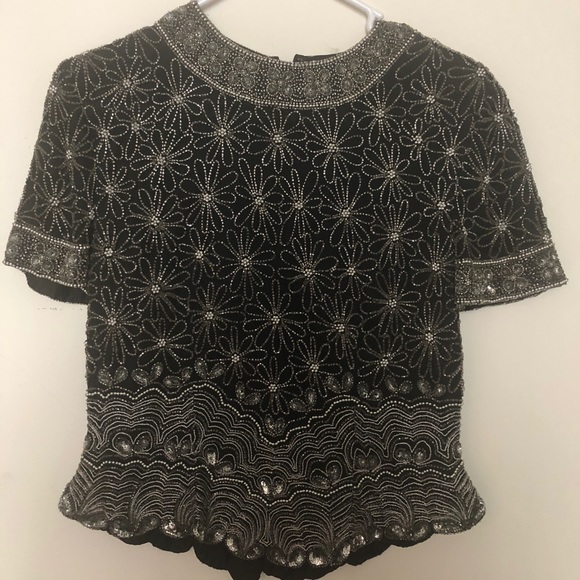 perfect condition full-zip beaded top - Picture 2 of 8